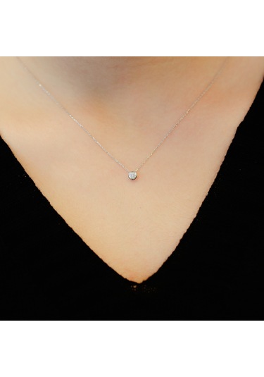 Lova 0,12 Karat Pırlanta Tektaş Kolye - 2040018