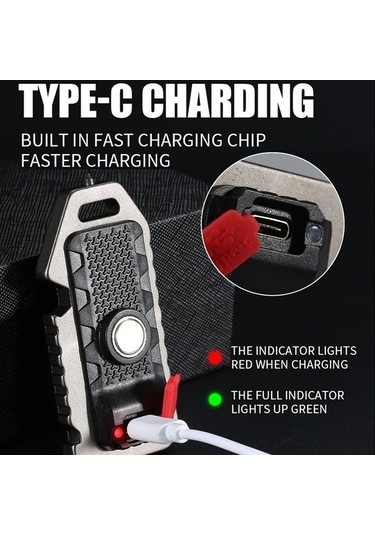 Novahub E-smarter W5136 Mini Anahtarlık Fener, Hafif Taşınabilir El Işığı Kararma Çok Renkli