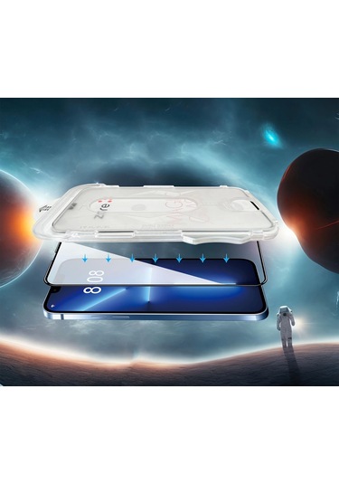 İphone 16 Pro Max Uyumlu Redclick Kolay Uygulama Aparatlı 5d Magic Glass Cam Ekran Koruyucu