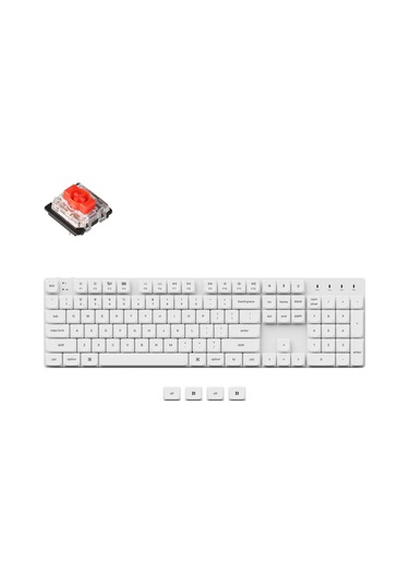 K5-SE Kablosuz-White Backlight-Gateron Red Switch-Low Profile - W