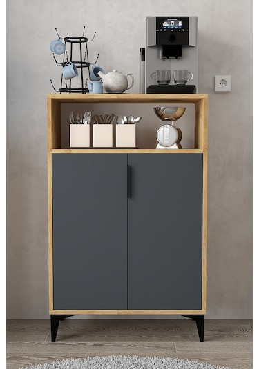 1204 Ada Çok Amaçlı Dolap , Kahve Köşesi , Kiler Dolabı , Mutfak Standı 2 Kapılı , Antrasit Safir Antrasit - Safir 1204 Ada Çok Amaçlı Dolap , Kahve Köşesi , Kiler Dolabı , Mutfak Standı 2 Kapılı , Antrasit Safir Antrasit - Safir