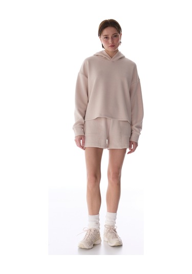 Penti Pastel Bej Rib Hoodie