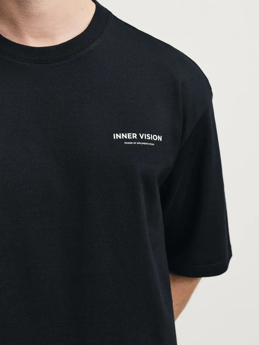 Zarına Göğüs Baskılı Tişört 418735233 Siyah