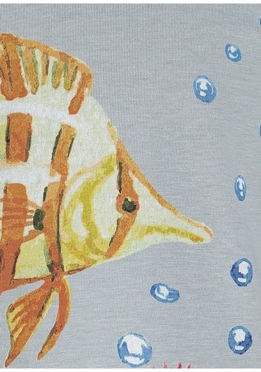 Ozmoz Balık Baskılı Çocuk T-Shirt (425959475) Mavi