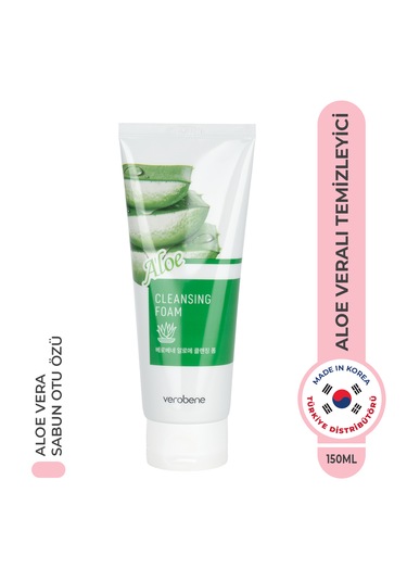 Verobene Cleansing Foam Aloe Vera Özlü Yüz Temizleme Köpüğü 150 ML