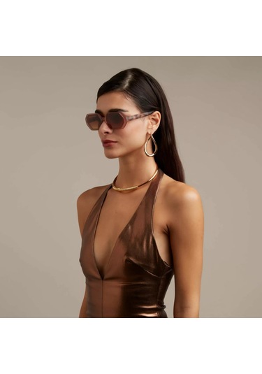 Okkia Andrea Altıgen Pembe Havana Unisex Güneş Gözlüğü
