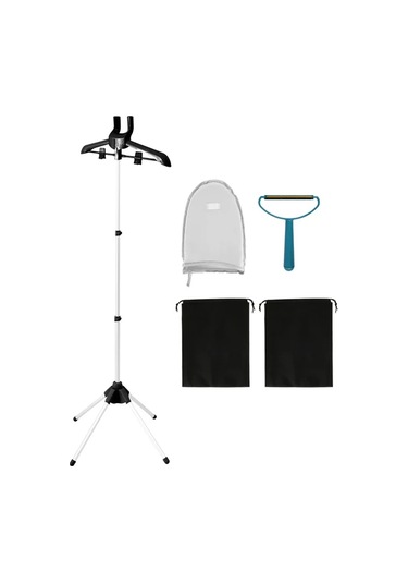 Fochsia Katlanır Alüminyum Ütü Standı Seti - Ayarlanabilir Seyahat Ütü Masası Ve Yumuşak Yün Tıraş Makinesi İle Gri Sku