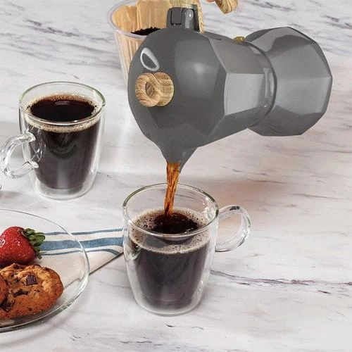 300 Ml Taşınabilir Espresso Cezve Su Isıtıcısı Ev Mutfak Alüminyum Pot Filtre Pot Moka Pot Set Kahve Gereçleri Kahve Kapları