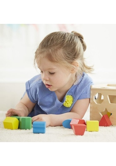 Melissa&Doug Ahşap Küp Şekil Bulmaca