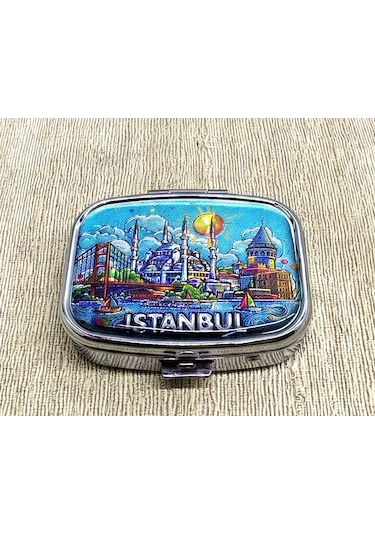 River World Teması İstanbul İlaç Saklama Kutusu Seri I Çok Renkli