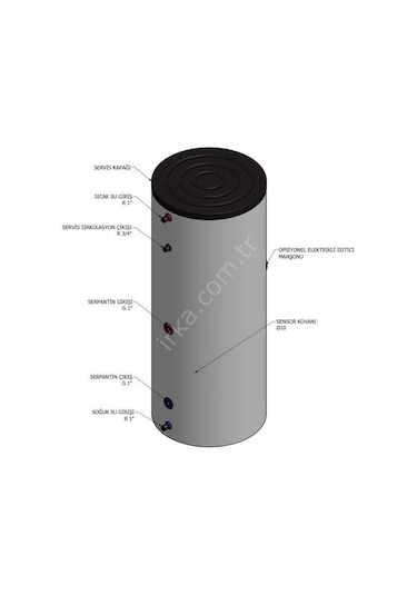 Baymak Boyler Isıtıcı Kiti 3000 Watt 160-200 Lt 220v