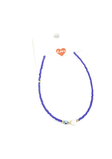 Afgan Boncuk Halhal - Mavi Çok Renkli