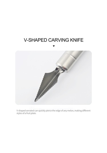 Neevoyu Stainless Steel Çift Uçlu Meyve Topu Ve Oyma Bıçağı - Pratik Mutfak Aleti, Elma, Karpuz, Dondurma İçin Diğer