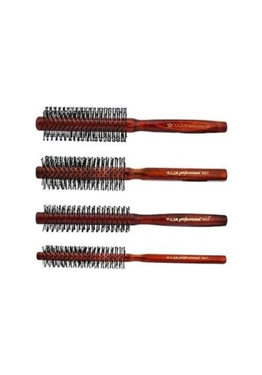 Elsa 4lü Profesyonel Erkek Tarama Seti 10 Ince Fön Fırçası Hediyeli