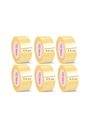 Mcled 6 Adet Kopmayan Koli Bandı 45mmx100 Mt Güçlü Koli Bandı Akrilik Koli Bandı Güçlü Koli Bandı Sobapark 6