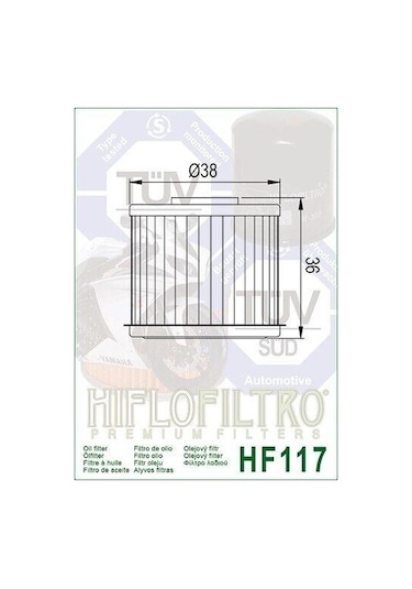 Hiflo Hf117 2014-2020 Honda Nc 750 S Dct Uyumlu Şanzıman Yağ Filtresi