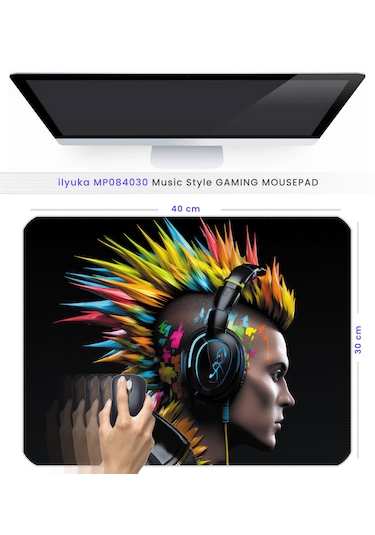 40x30cm Gaming Oyuncu Mousepad Music Style Mp084030
