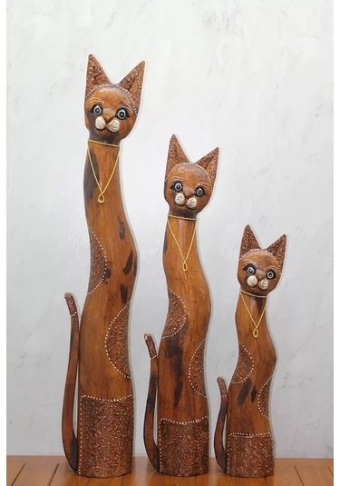 Ahşap 3'lü Kedi Seti 1 Metre. Trendy:2