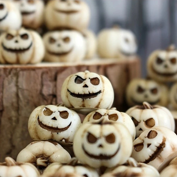 Trendooze Şükran Günü İçin Sunshine022 20 Küçük Beyaz Balkabağı Cadılar Bayramı Süsü Parti Dekoru