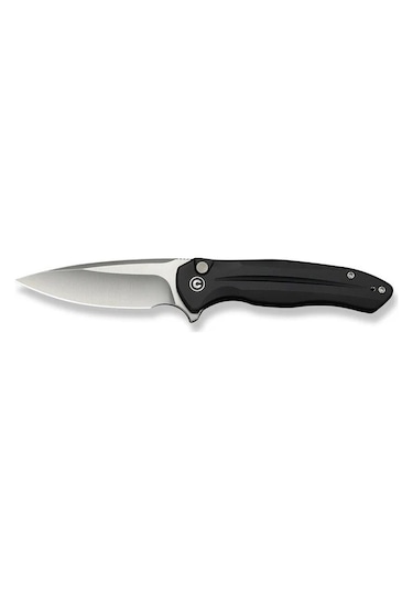 Civivi Button Lock Kitefin Black Aluminum Handle Satin Finished 14c28n Blade Kamp Çakı Siyah