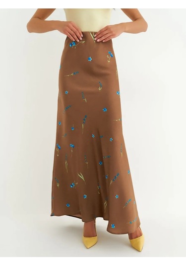 İpek Uzun Yazlık Etek 443840684 Bej