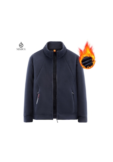 Genç Ve Orta Yaşlı Yetişkinler İçin Kışlık Polar Ceketler Mavi