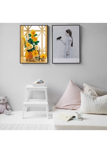 Novahub 16 X 20 İçin Kendin Yap Tuval Boyama Seti, Yetişkin-çocuk İçin El Sanatları, Ev Dekoru, Güzel Çiçek Deseni Çerçevesiz