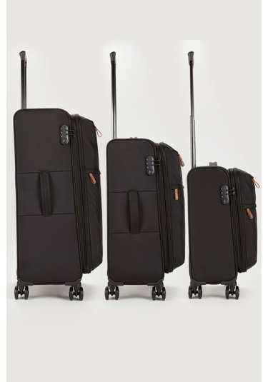 Unisex Kabin Boy Kumaş Valiz 028-03 Siyah