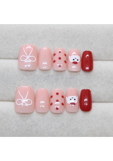 Takma Tırnaklar Pembe Takma Tırnaklar Rozet Tırnak Sanatı Çıkarılabilir Tırnaklar Fransız Yama Takma Tırnaklar