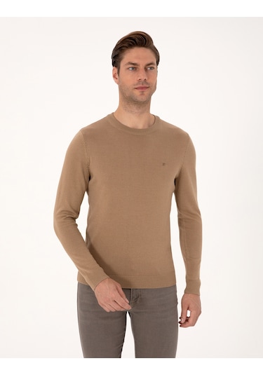 Pierre Cardin Erkek Camel Kazak /triko 50314192-vr015 CAMEL