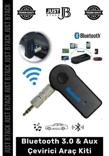 Bluetoothaux 4 Saat Bataryalı Uyku Mod Usb Şarjlı Bluetooth 3.0 Aux Müzik Alıcısı Telefon Araç Kiti