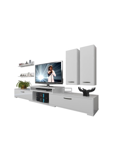 Decoraktiv Flex 5d Slm Tv Ünitesi Tv Sehpası Beyaz