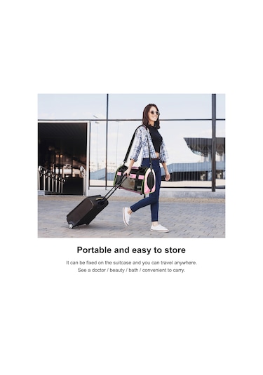 Cbtx Funadd Pet Seyahat Taşıma Çantası Omuz Katlanabilir Tote Çanta Pembe