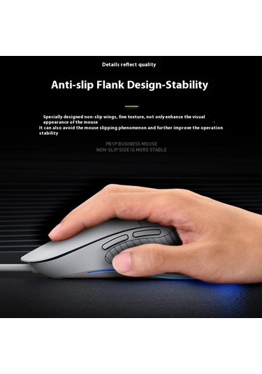 Inphıc Pb1 Usb Kablolu İş Ofis Oyun Mouse Sessiz Makro Programlama Bilgisayar Dizüstü Fare