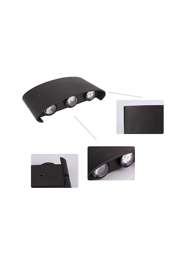 Cata Ct-8011 Haiti 10w Amber Işıklı Led Aplik Siyah