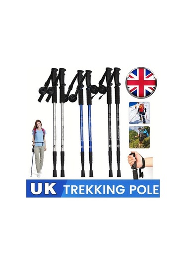 Novahub Antişok El Askılı Teleskopik Trekking Yürüyüş Çubuğu Mavi, Kullanıcı Dostu Tasarım Mavi