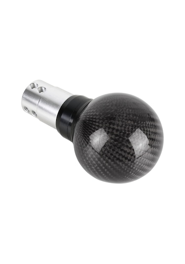 Sones Universal Araç Preslenebilir Teleskopik Karbon Fiber Dişli Kafası Vites Topuzu, Uzunluk: 9,5 Cm Siyah