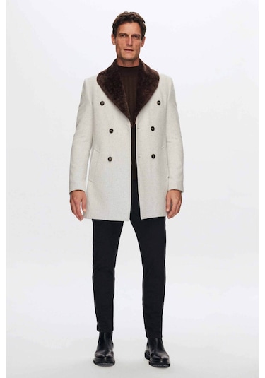 Ds Damat Regular Fit Bej Yakası Çıkartılabilir Kürklü Kaban 9HF08ORT10004 Bej Ds Damat Regular Fit Bej Yakası Çıkartılabilir Kürklü Kaban 9HF08ORT10004 Bej