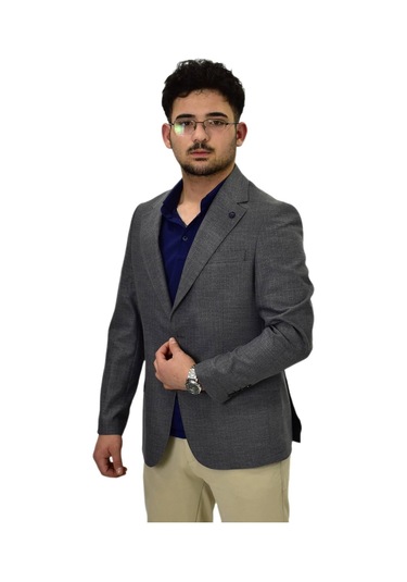Erkek Tek Spor Ceket 4 Drop Bgl-st04470 Koyu Gri