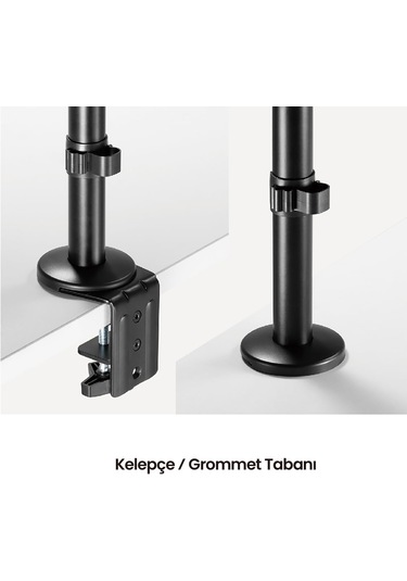 Monitör Tutucu Eğilebilir Döndürülebilir Kablo Kılavuzlu Ergonomi