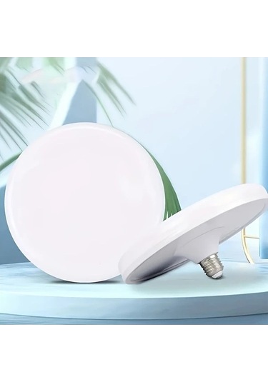 Fastbuy Yüksek Güçlü Parlaklık Led Ufo Tavan Lambası E27 Spiral Montajlı Ahşap İç Mekan Ofis Lambası Ahşap