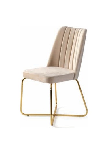Bera Gold Ayak Serap Sandalye Krem
