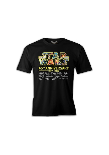 Star Wars - 45th Anniversary Siyah Erkek Tshirt 001
