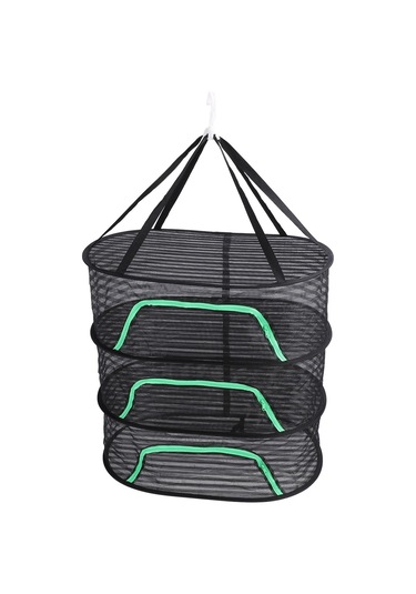 Asılı Kurutma Ağ, Fermuarı İle Örgü Kurutma Rafı, Balık Sebze Meyveleri Taç Yaprağı İçin Katlanabilir Asılı Örgü Kurutma Rafı Gri - Beyaz