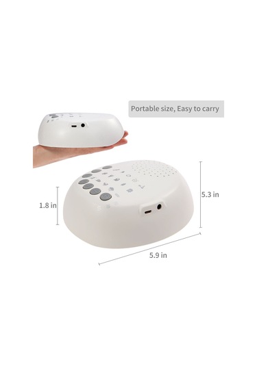 Neevoyu Bebek Uyku Makinası - 15 Rahatlatıcı Ses İle Uykuya Alma, Zamanlayıcı Fonksiyonlu, Usb Ve Pil Gücü, Taşınabilir Diğer