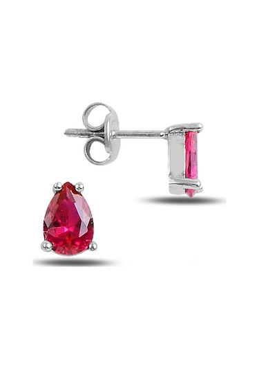 Fuşya Damla Tektaş Küpe