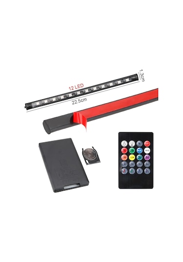 12 Ledli Ayak Altı Sese ve Müziğe Duyarlı Led Lamba