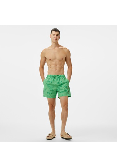 Unıted4 Classic Erkek Yeşil Deniz Şortu Düz Surry Yeşil