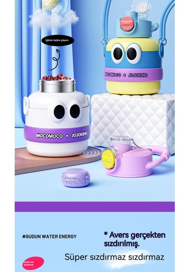 Termos Bardak 316 Paslanmaz Çelik Çocuk Büyük Göbek Su Isıtıcısı-beyaz 1