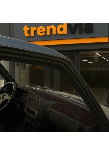 Tofaş Şahin Doğan Kartal Yüksek Kapitone Ön Göğüs Torpido Kaplama Ve Koruma Örtüsü Siyah - Kırmızı